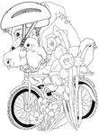 coloriage enfant Herissons