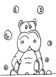 coloriage Hippopotames