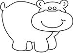 coloriage Hippopotames