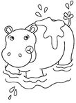 dessin Hippopotames