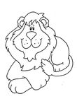 coloriage enfant Lions