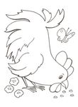 coloriage enfant Poules