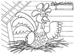 coloriage enfant Poules