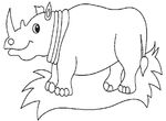coloriage enfant Rhinoceros