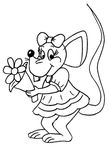 coloriage enfant Souris