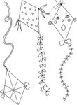 coloriage Cerfs Volants