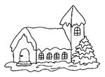 coloriage enfant Maisons