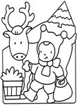 coloriage enfant Noel