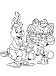 coloriage enfant Paques