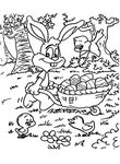 coloriage enfant Paques