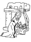 coloriage enfant Saint Nicolas