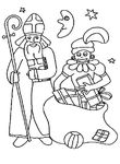 coloriage enfant Saint Nicolas