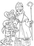 coloriage enfant Saint Nicolas