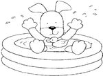 coloriage Le bain