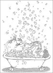 coloriage enfant Le bain