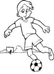 coloriage enfant Football