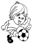 coloriage enfant Football