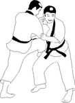 coloriage enfant Judo