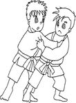 coloriage Judo