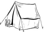 coloriage enfant Camping