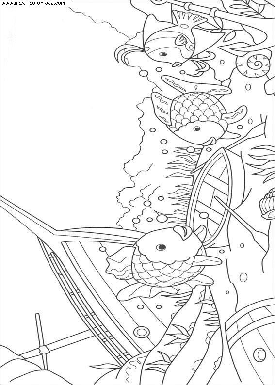 coloriage arc en ciel, dessin arc en ciel, arc en ciel Coloriage N°5158