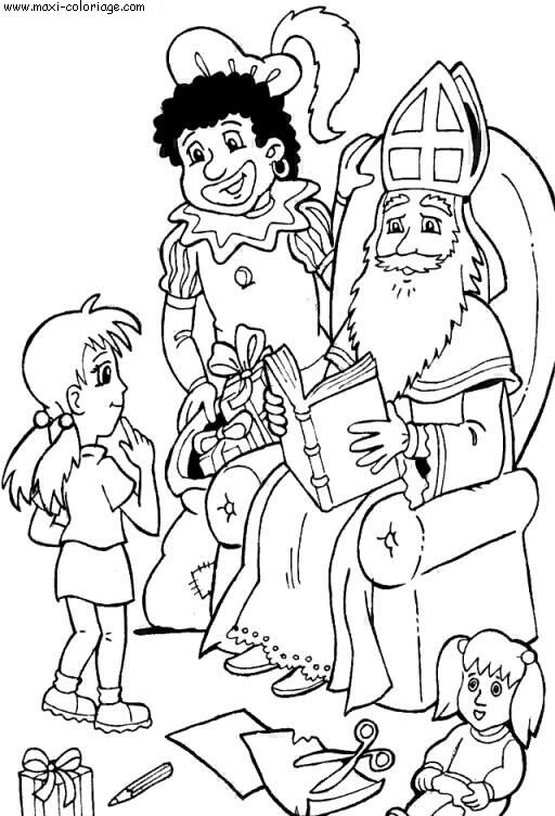 coloriage saint nicolas, dessin saint nicolas, saint nicolas Coloriage