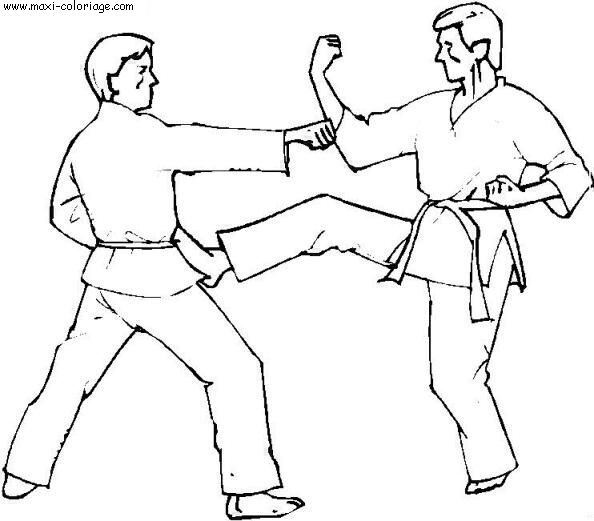 coloriage Judo