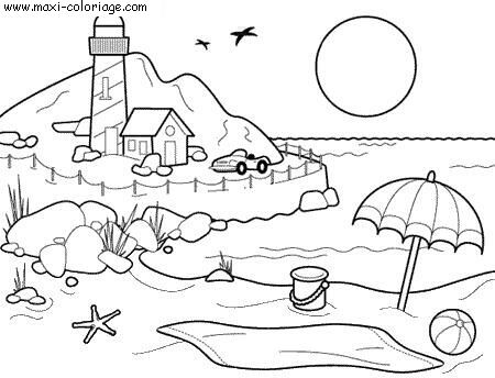 coloriage Vacances